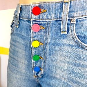 {ALICE + OLIVIA} Rainbow 🌈 Button Jeans